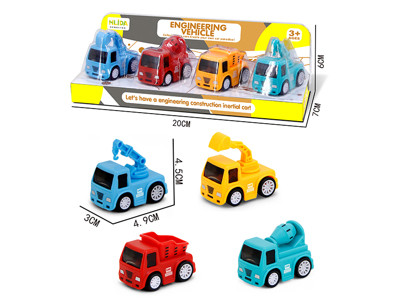 Engineering Friction Car 4pcs