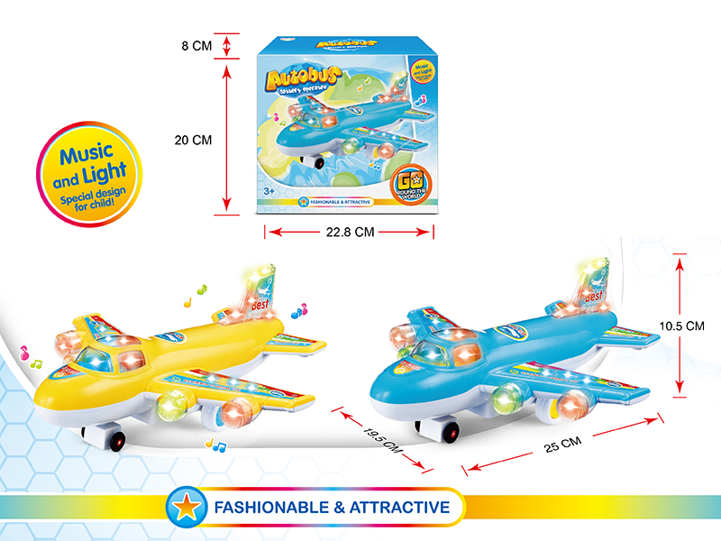 B/O Bump And Go Airplane With Light