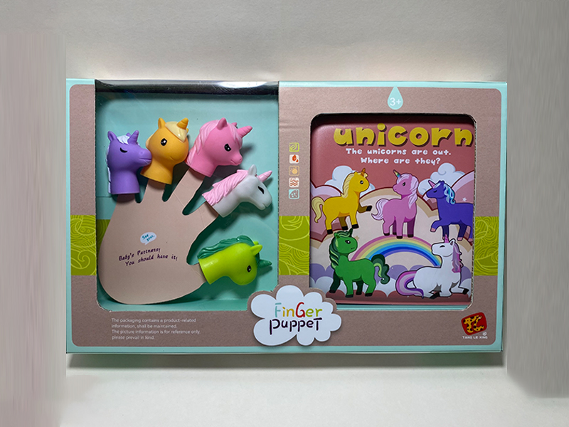 Unicorn Finger Doll + Story Bath Book