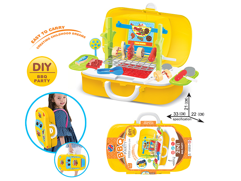 DIY BBQ Party Mini Sports Car Backpack