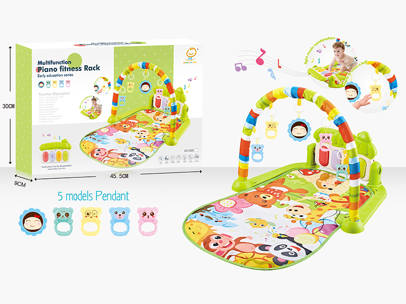 Green Forest Blue Balloon Pedal Piano Fitness Blanket