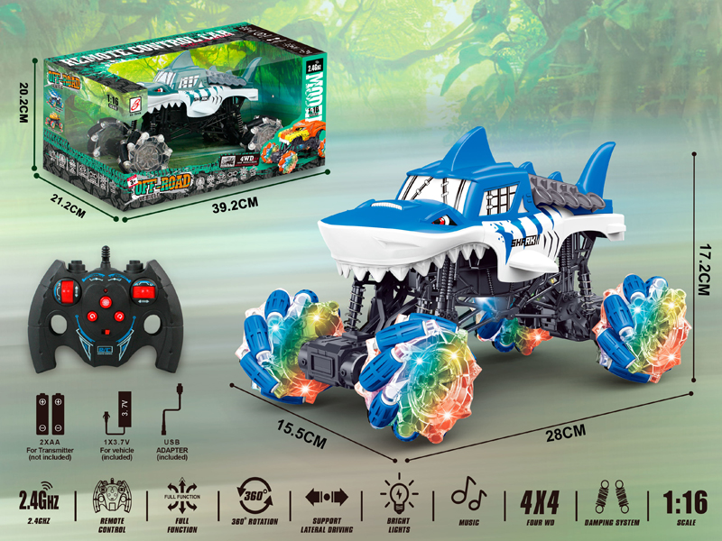 2.4G R/C Shark Side Driving With Lights And Music