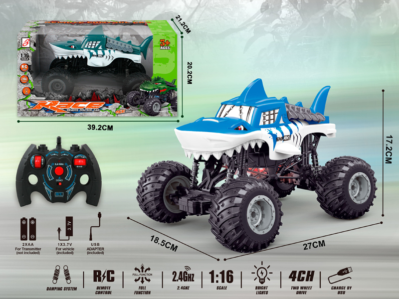 2.4G R/C Shark Climbing Car With Lights