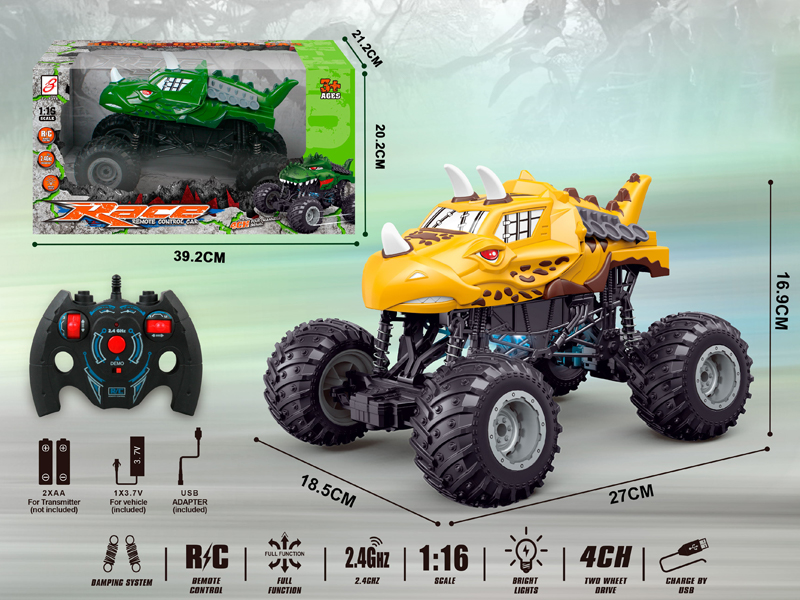 2.4G R/C Triceratops Climbing Car With Lights