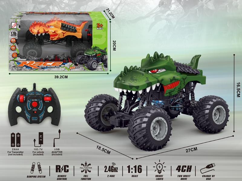 2.4G R/C Dinosaur Climbing Car With Lights