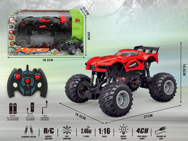 2.4G R/C Spider Climbing Car With Lights