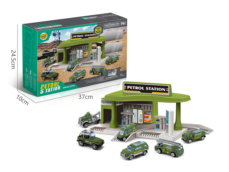 Parking Lot Of Urban Alloy Military Gas Station (Equipped With 2 Alloy Cars)