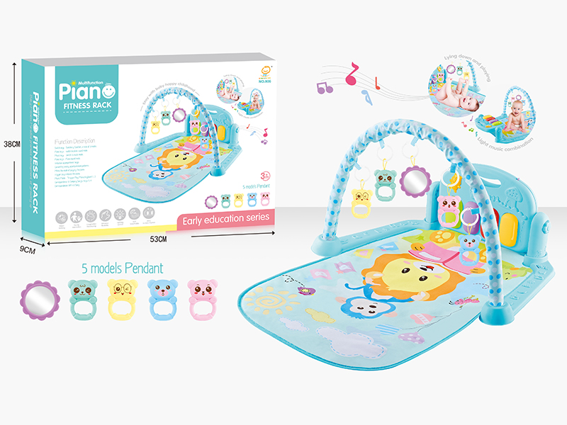 Blue Pedal Piano Fitness Blanket (Large)