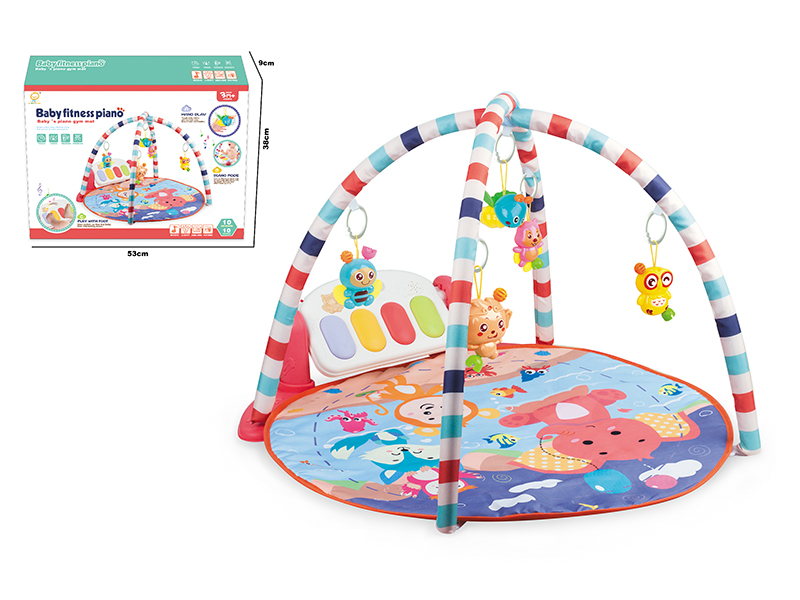 Nordic Color Pedal Piano Fitness Blanket (Small,Circular Blanket)