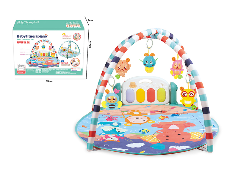 Nordic Color Pedal Piano Fitness Blanket (Small,Circular Blanket)