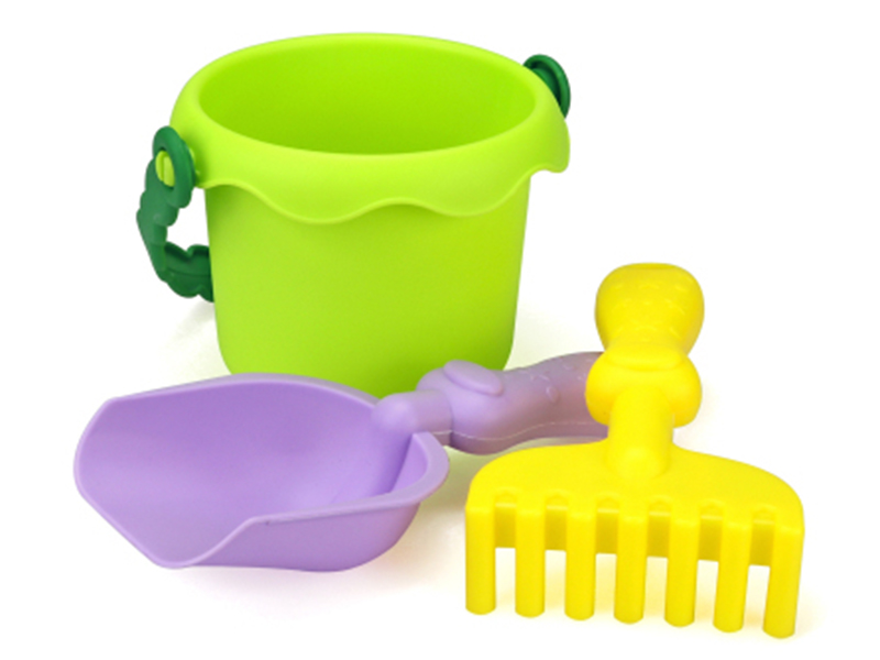 Soft Plastic Sand Bucket Set 3PCS
