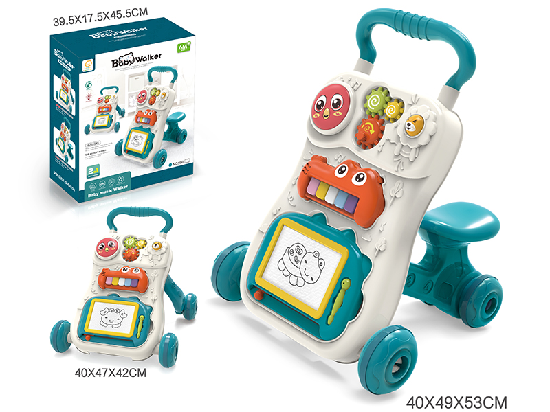 Dark Blue Baby Walker 2 In 1