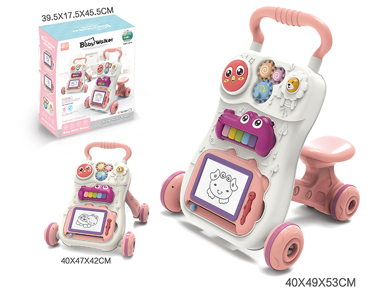 Pink Baby Walker 2 In 1