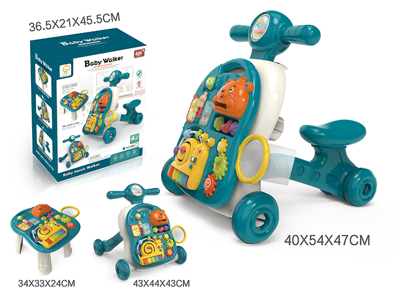 Dark Blue Baby Walker 4 In 1