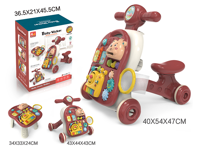 Red Baby Walker 4 In 1
