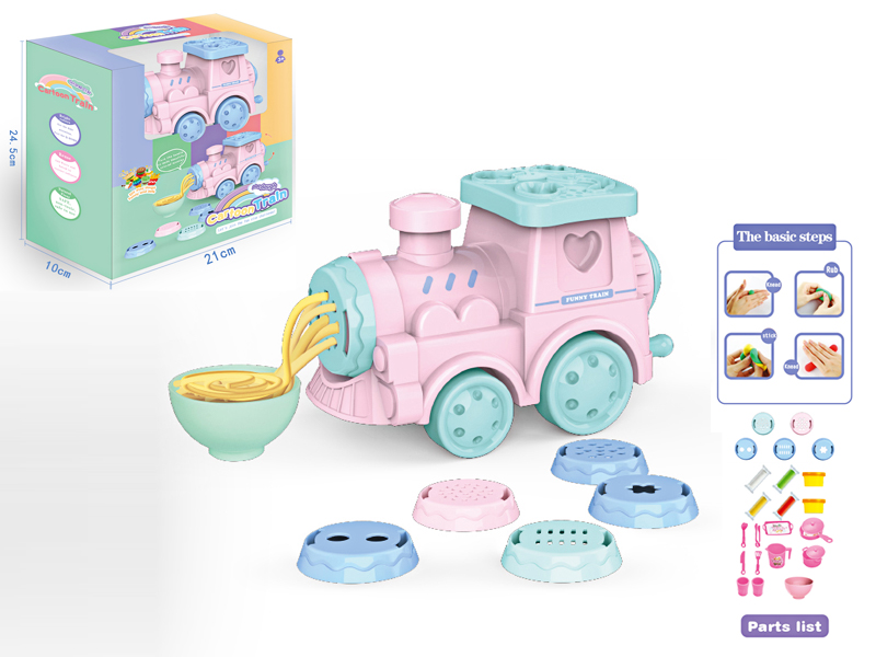 Cartoon Small Train Colored Mud