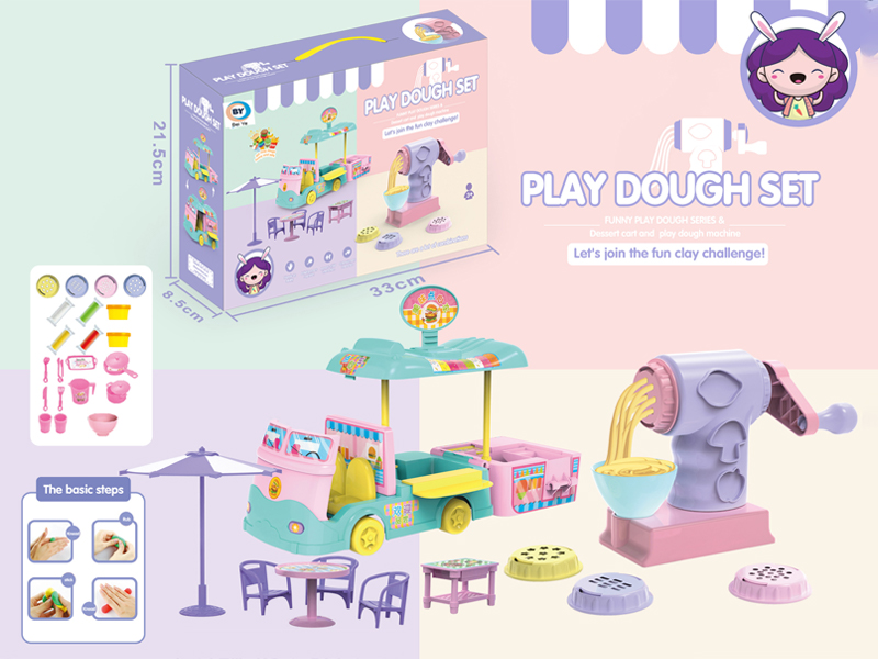 Hand Operated Snack Cart Colored Mud