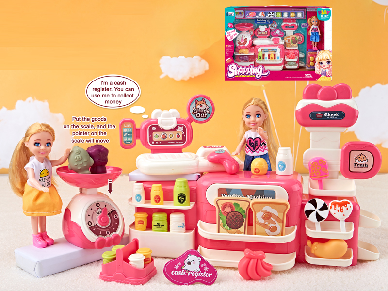 Vending Counter + Cash Register + Scale + Doll