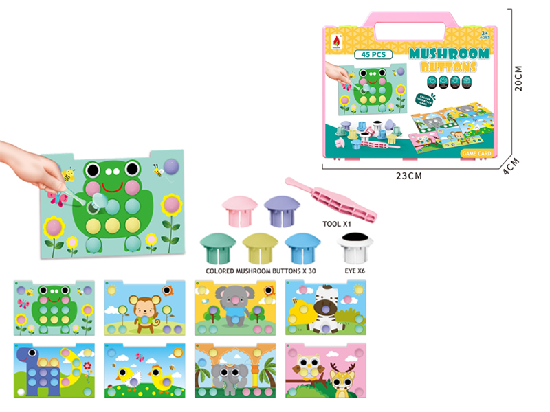 45Pcs Animal World Mushroom Nail