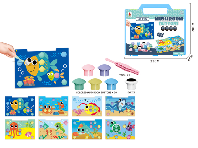 45Pcs Underwater World Mushroom Nail