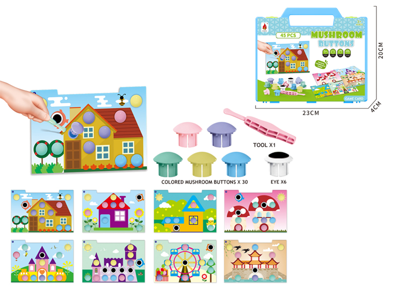 45Pcs House Entertainment Mushroom Nail