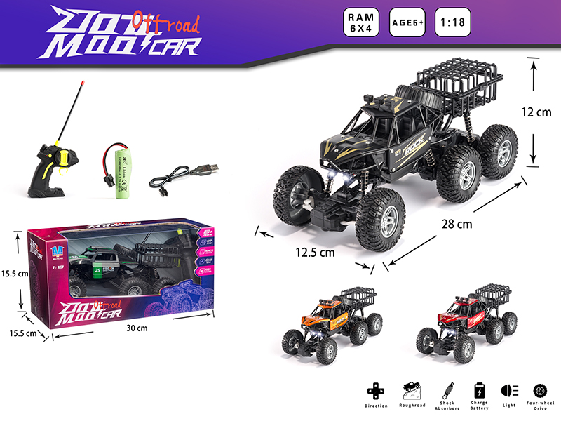 1:18 Remote Control Six Wheel Alloy Climbing Car