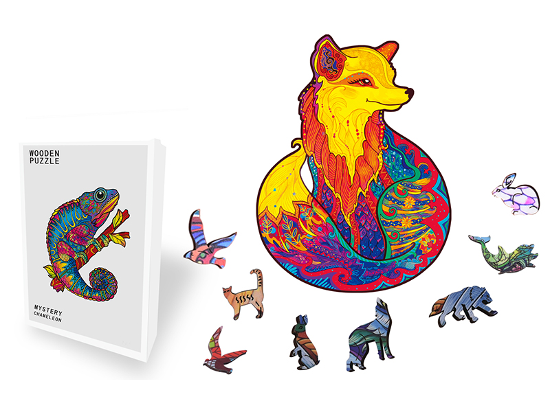 108PCS Special Shaped Wooden Puzzle Irregular Three-Dimensional Animal Puzzle