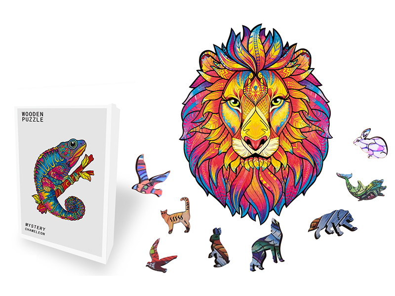 95PCS Special Shaped Wooden Puzzle Irregular Three-Dimensional Animal Puzzle