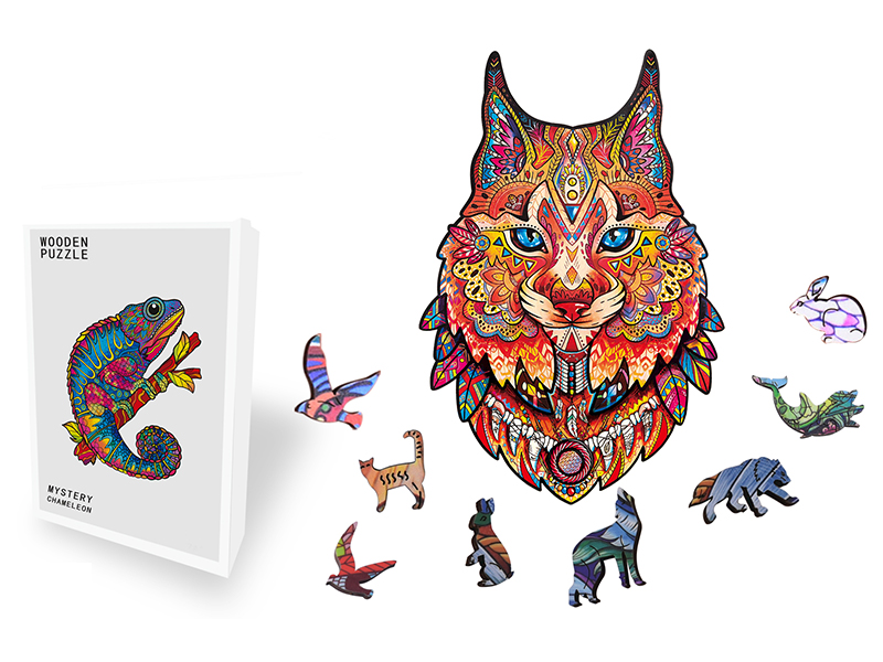 93PCS Special Shaped Wooden Puzzle Irregular Three-Dimensional Animal Puzzle