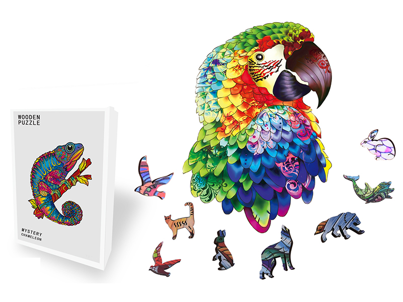 94PCS Special Shaped Wooden Puzzle Irregular Three-Dimensional Animal Puzzle