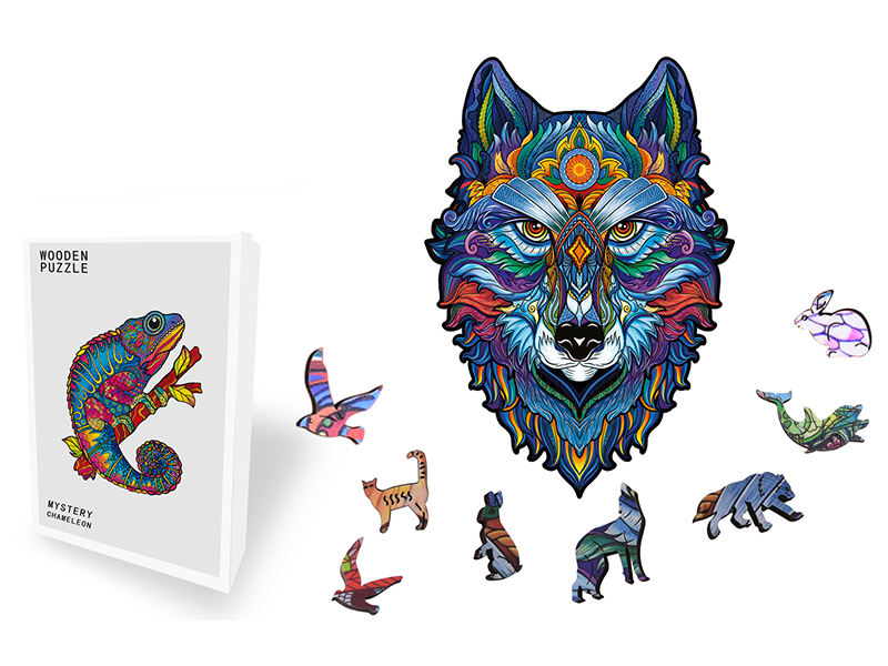 100PCS Special Shaped Wooden Puzzle Irregular Three-Dimensional Animal Puzzle