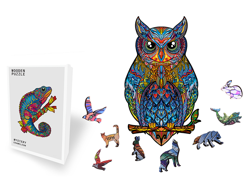 100PCS Special Shaped Wooden Puzzle Irregular Three-Dimensional Animal Puzzle