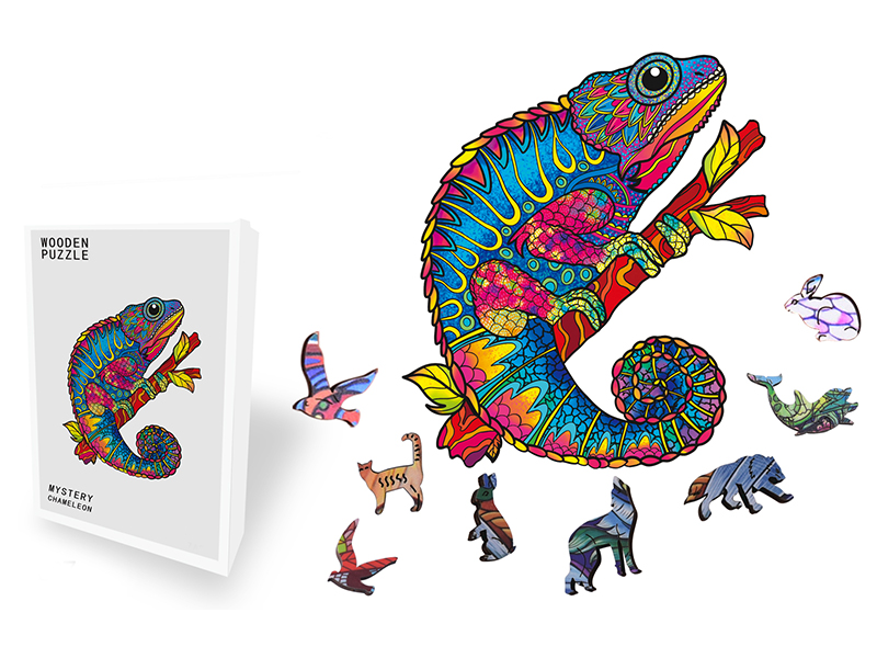 100PCS Special Shaped Wooden Puzzle Irregular Three-Dimensional Animal Puzzle