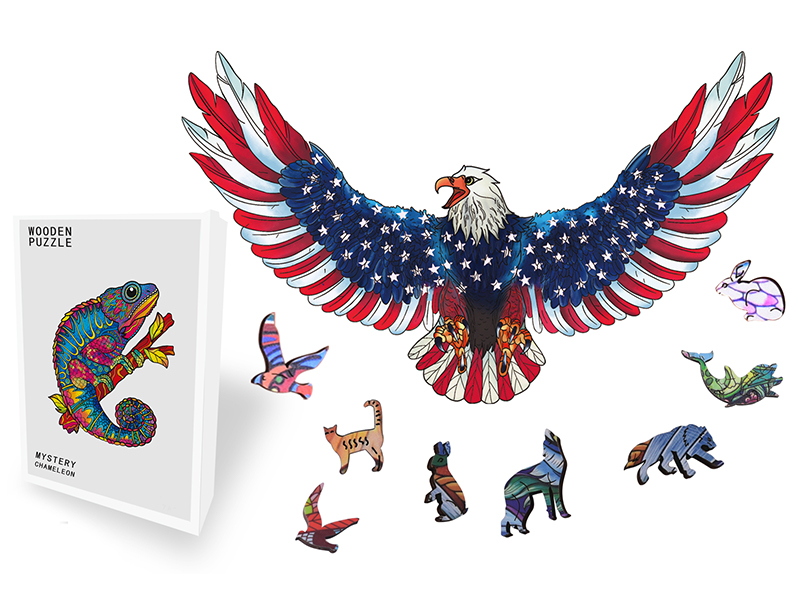 100PCS Special Shaped Wooden Puzzle Irregular Three-Dimensional Animal Puzzle