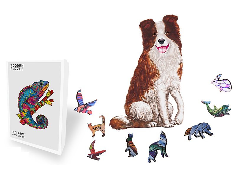 100PCS Special Shaped Wooden Puzzle Irregular Three-Dimensional Animal Puzzle