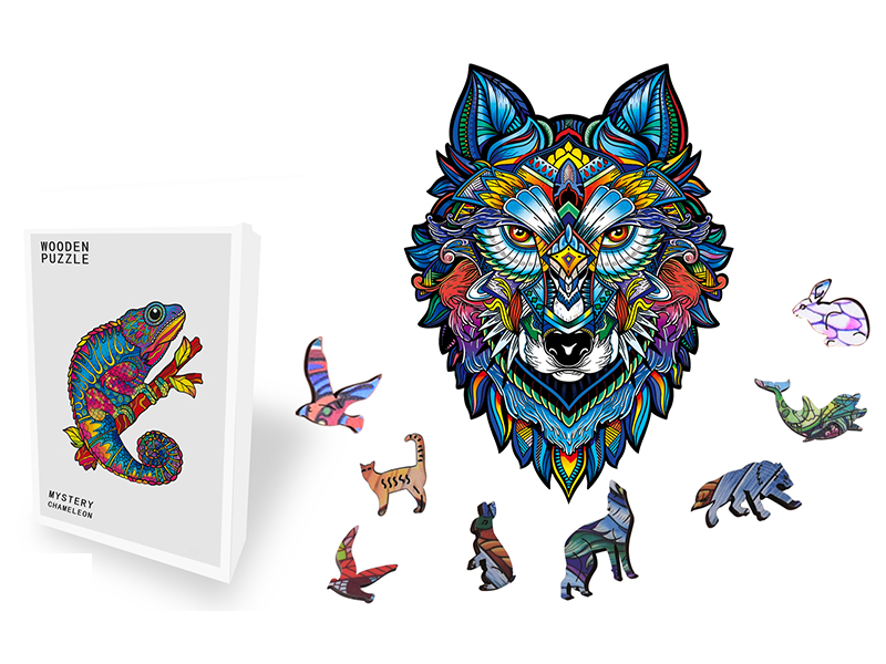 187PCS Special Shaped Wooden Puzzle Irregular Three-Dimensional Animal Puzzle