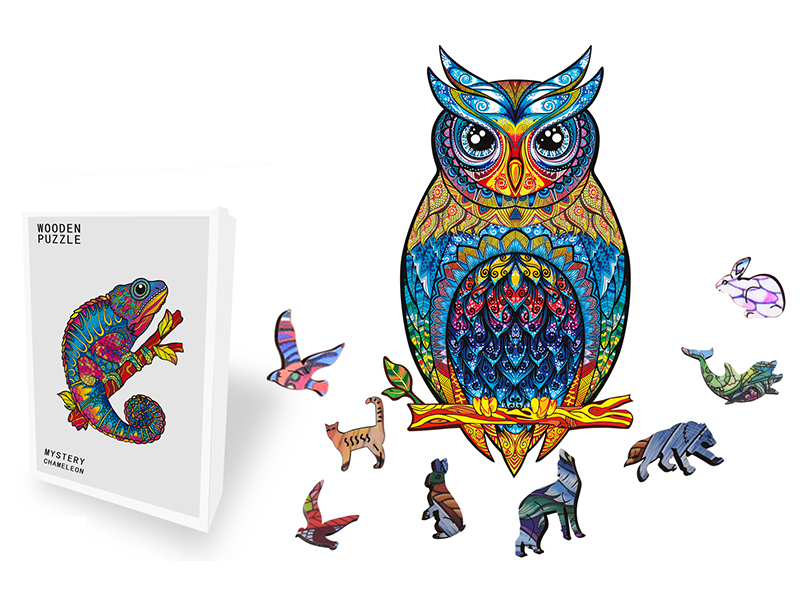 188PCS  Special Shaped Wooden Puzzle Irregular Three-Dimensional Animal Puzzle