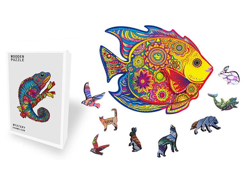 179PCS Special Shaped Wooden Puzzle Irregular Three-Dimensional Animal Puzzle