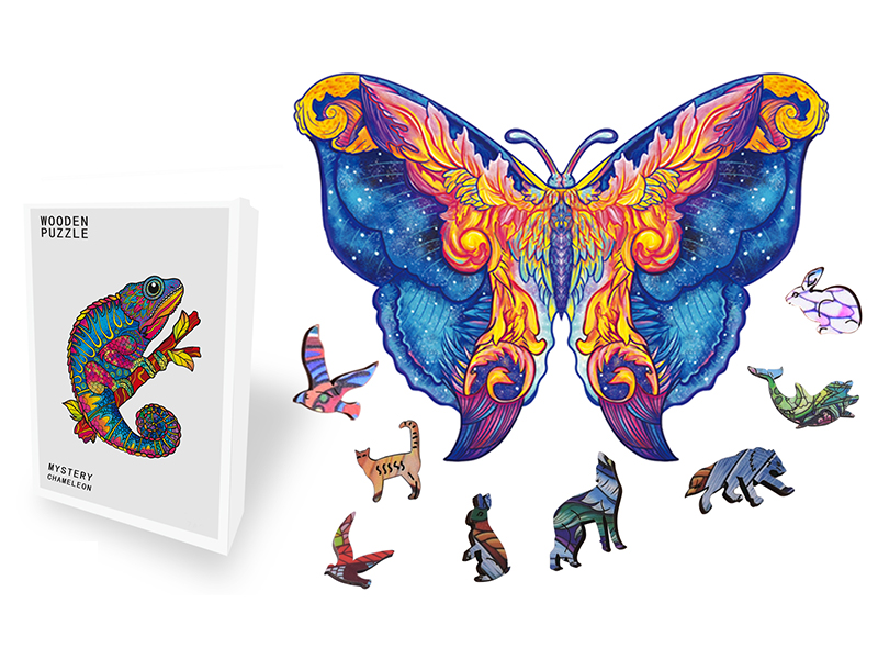 180PCS  Special Shaped Wooden Puzzle Irregular Three-Dimensional Animal Puzzle