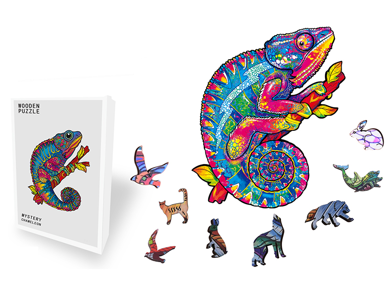 180PCS  Special Shaped Wooden Puzzle Irregular Three-Dimensional Animal Puzzle