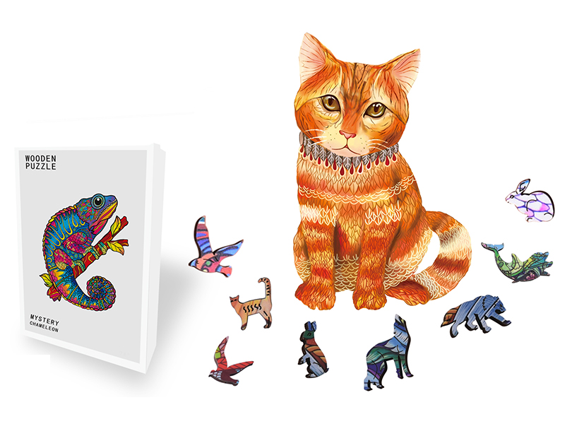 185PCS Special Shaped Wooden Puzzle Irregular Three-Dimensional Animal Puzzle