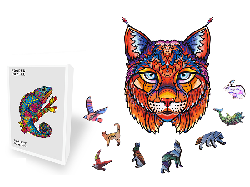 121PCS Special Shaped Wooden Puzzle Irregular Three-Dimensional Animal Puzzle