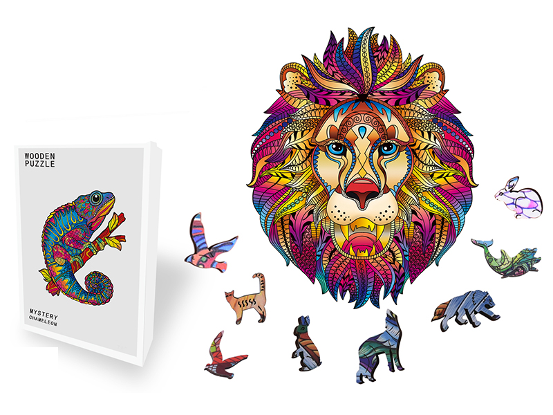 127PCS Special Shaped Wooden Puzzle Irregular Three-Dimensional Animal Puzzle