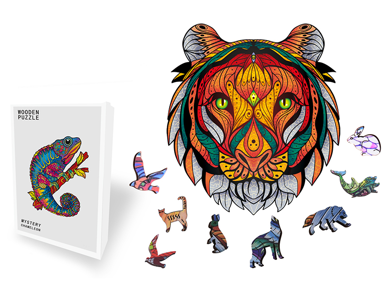 150PCS Special Shaped Wooden Puzzle Irregular Three-Dimensional Animal Puzzle