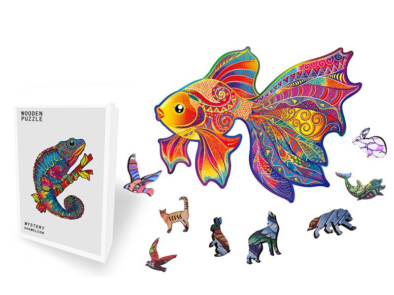 200PCS Special Shaped Wooden Puzzle Irregular Three-Dimensional Animal Puzzle