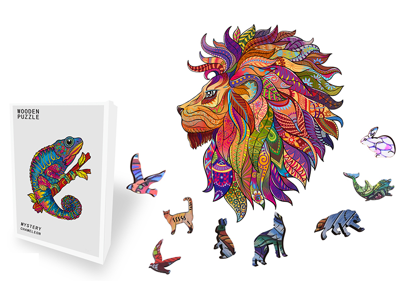 200PCS Special Shaped Wooden Puzzle Irregular Three-Dimensional Animal Puzzle