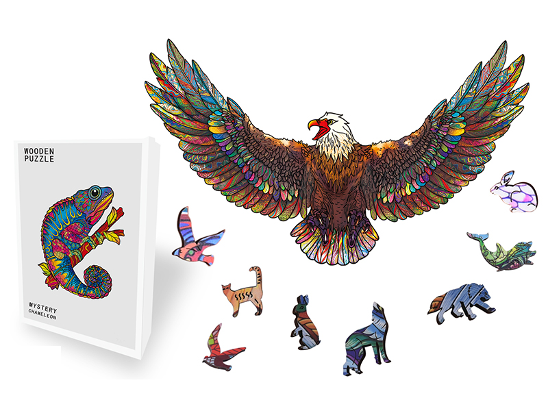 200PCS Special Shaped Wooden Puzzle Irregular Three-Dimensional Animal Puzzle