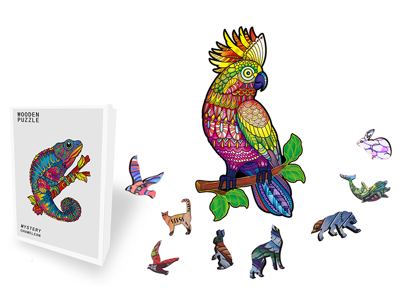 150PCS Special Shaped Wooden Puzzle Irregular Three-Dimensional Animal Puzzle