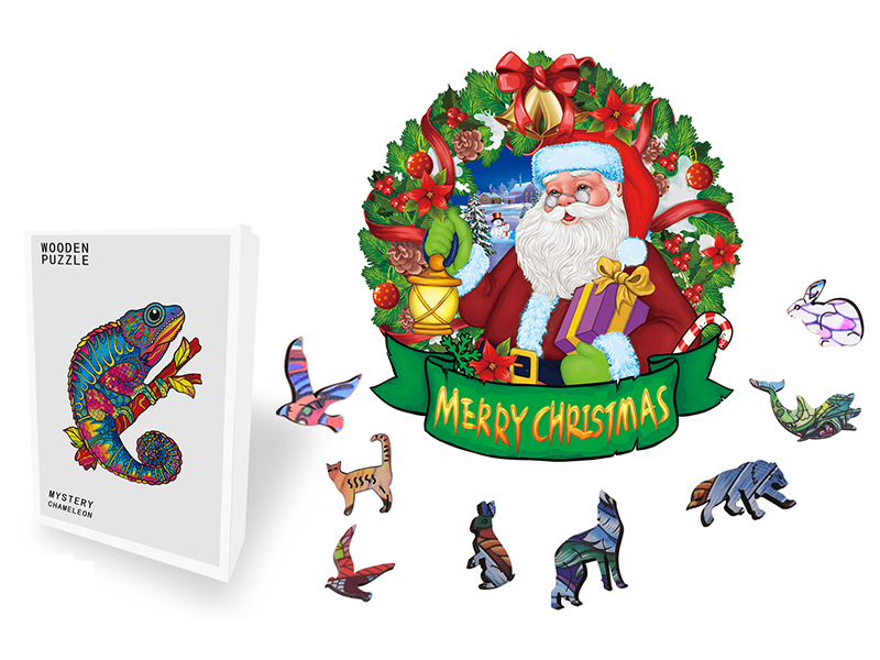 200PCS Special Shaped Wooden Puzzle Irregular Three-Dimensional Animal Puzzle