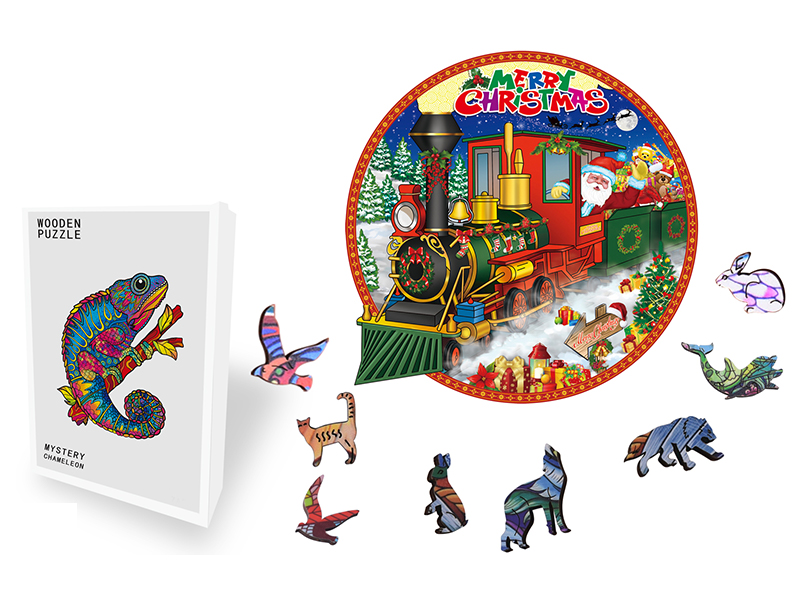 150PCS Special Shaped Wooden Puzzle Irregular Three-Dimensional Animal Puzzle